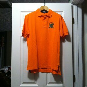 POLO RALPH LAUREN MENS NEW ORANGE 100%COTTON POLO SHIRT SIZE: M